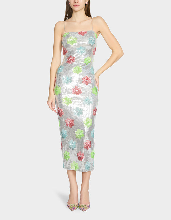 betsey johnson Sassy Sequin Dress Silver Multi