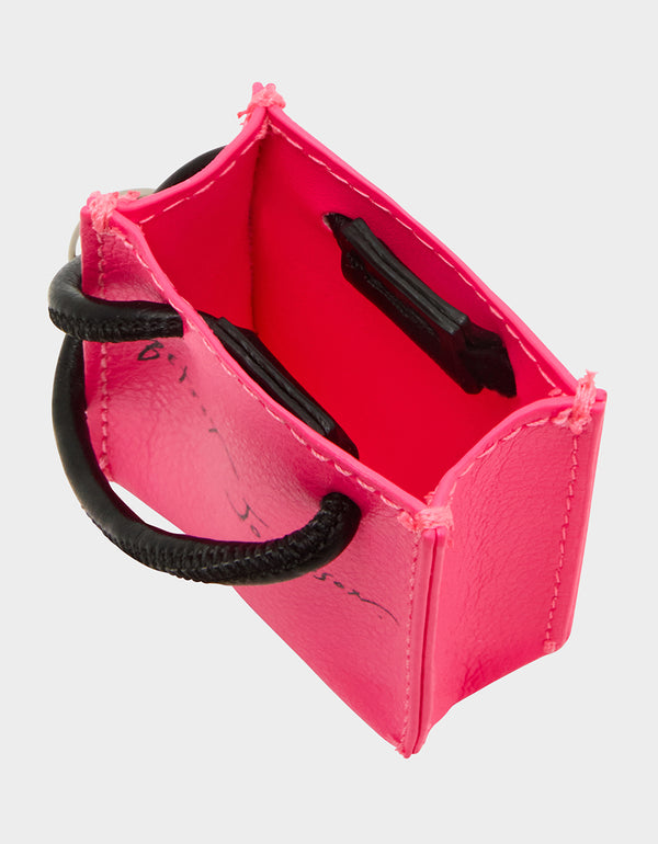 Betsey Johnson Shopper Bag Charm Pink