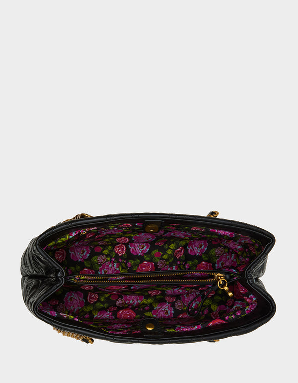 Betsey Johnson Skele-tease Compartment Tote Black