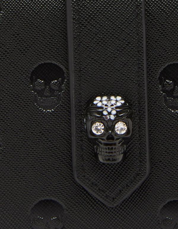 Betsey Johnson Skull Boss Bifold Wallet Black