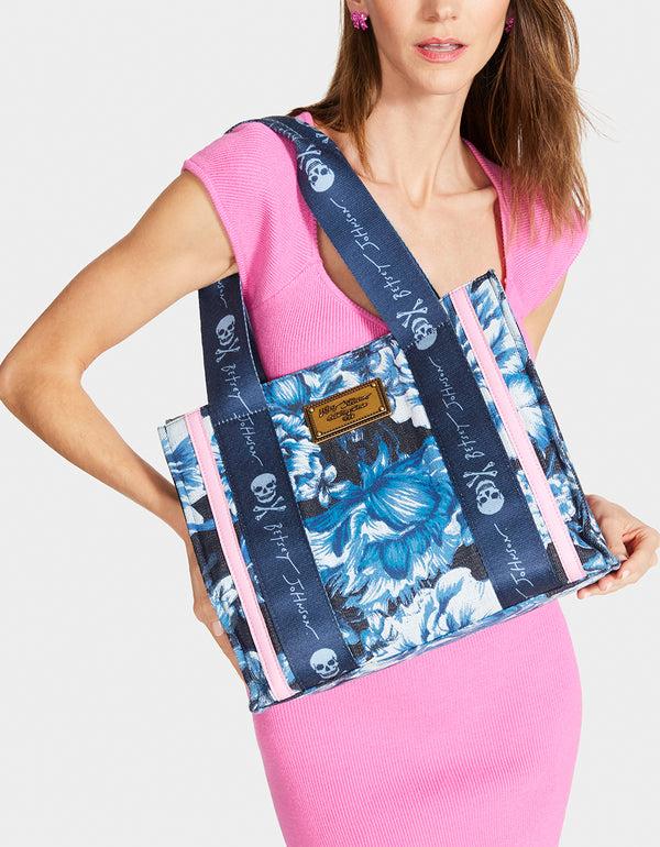 Betsey Johnson Small Denim Tote Blue