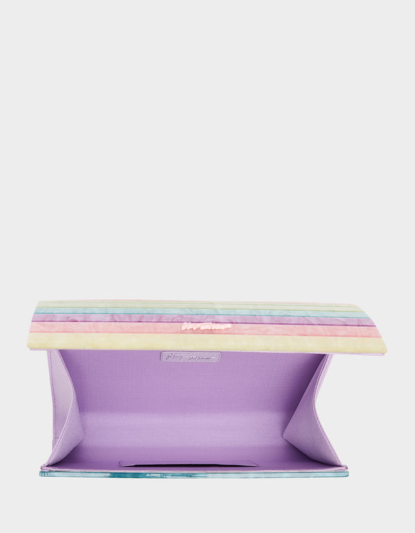Betsey Johnson Strip Strip Hooray Clutch Pastel