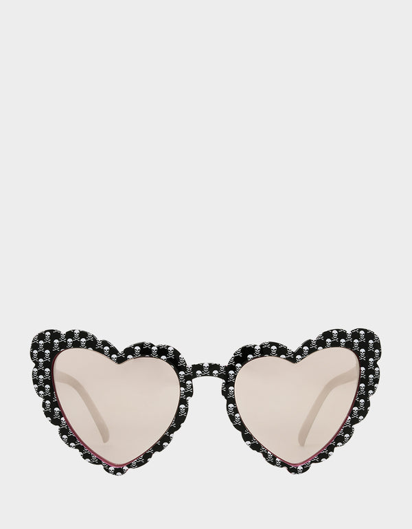 betsey johnson Xoxo Skull Heart Sunnies Black