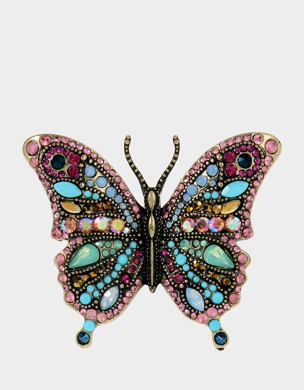 betsey johnson Boho Butterfly Stone Butterfly Stretch Ring Multi