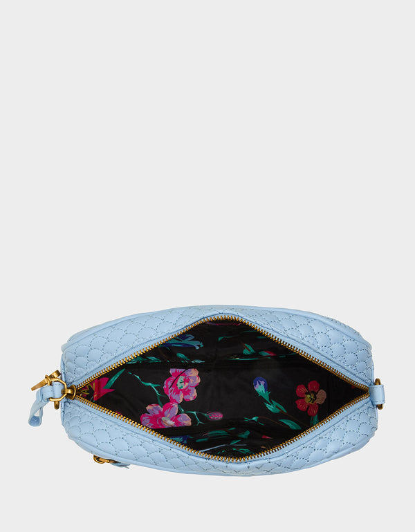 Betsey Johnson For Shore Soft Camera Crossbody Blue