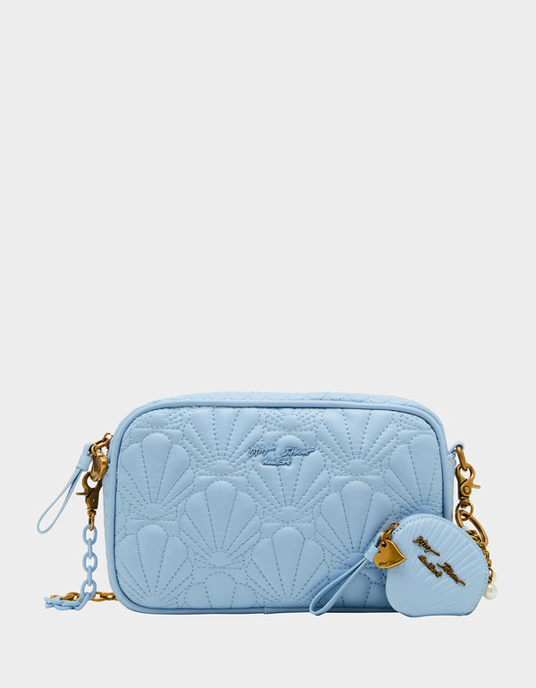 betsey johnson For Shore Soft Camera Crossbody Blue