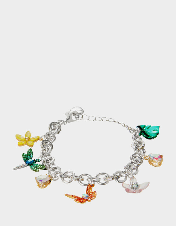 betsey johnson Garden Glam Dragonfly Garden Charm Bracelet Multi