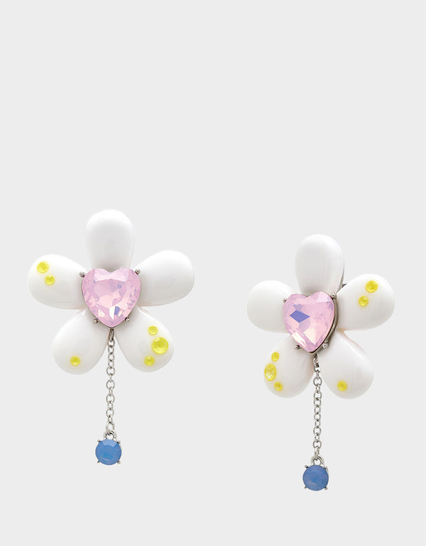 betsey johnson Hop To It Large Daisy Post Earrings Multi