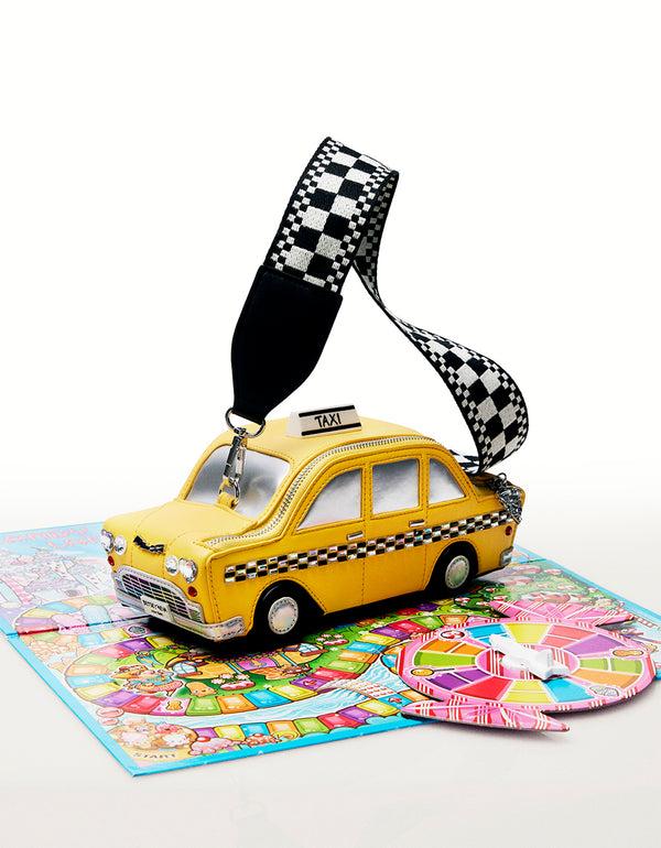 Betsey Johnson Kitsch Fare Play Taxi Crossbody Yellow