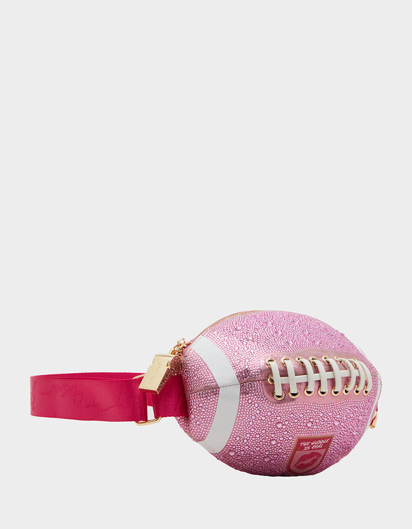 Betsey Johnson Kitsch Tackle Me Rhinestone Sling Pink