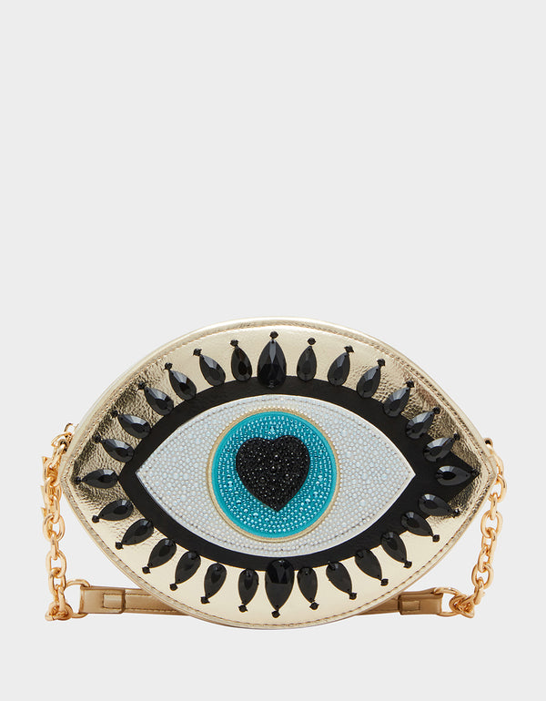 betsey johnson Kitsch The Eyes Have It Crossbody Gold