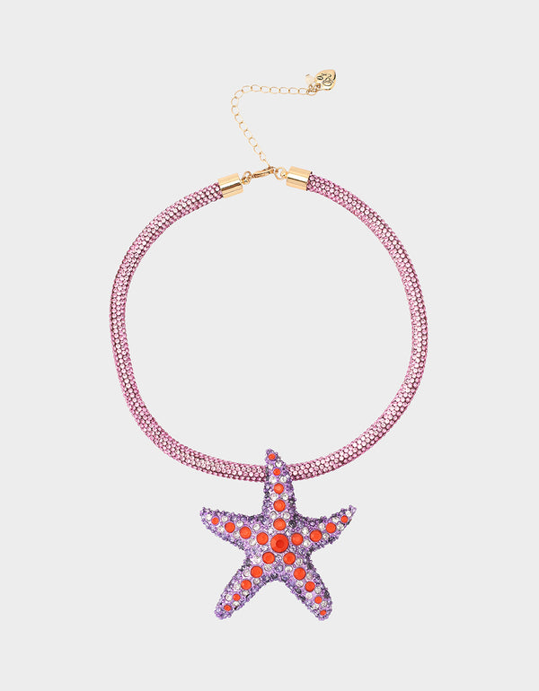 betsey johnson Mermaid Jewels Starfish Pendant Purple
