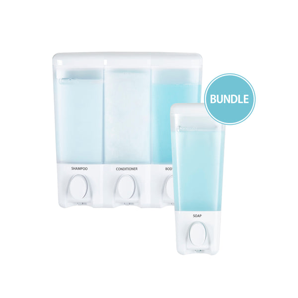 Better Living Bundle: CLEAR CHOICE Single Dispenser & Triple Dispenser White
