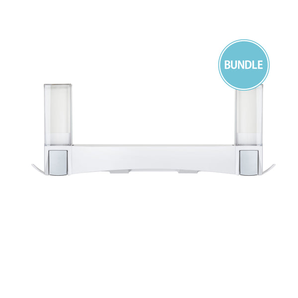 better living Bundle: CLEVER 2 X Soap Dispensers + Shower Shelf