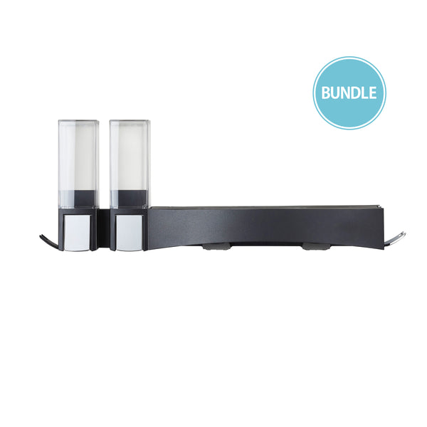 Better Living Bundle: CLEVER Double Shower Dispenser + Shower Shelf
