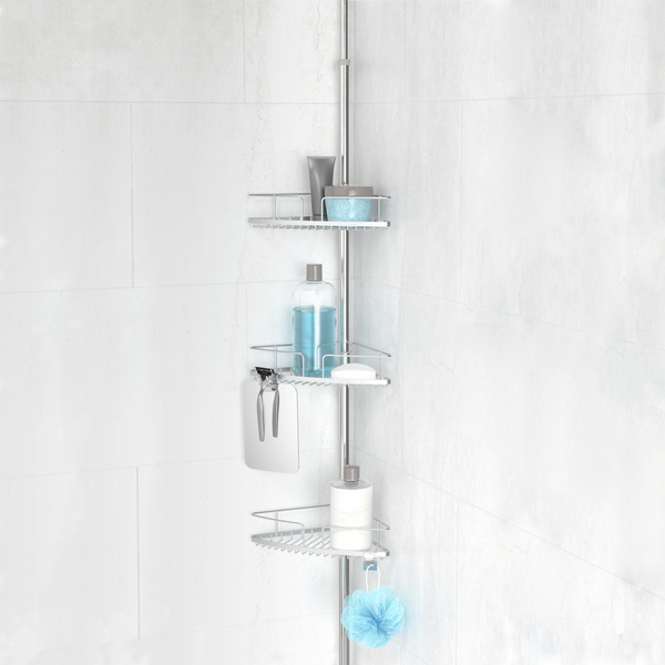 Better Living FINELINE 3 Tier Shower Caddy With Mirror