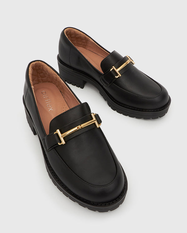 Betts AGATHA Leather Heeled Loafers