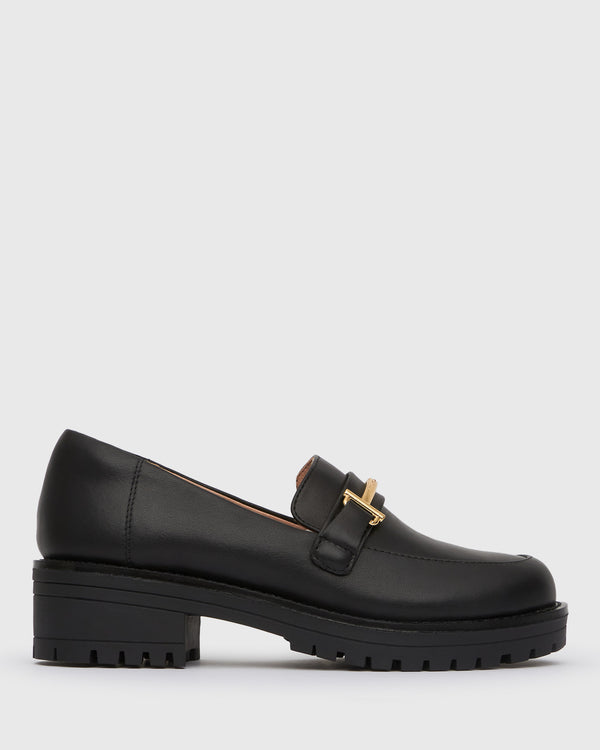 betts AGATHA Leather Heeled Loafers
