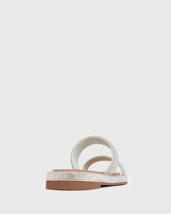 Betts AMBER Diamante Embellished Flat Sandals