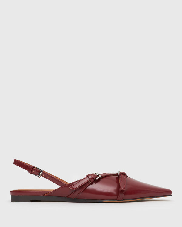 betts ANYA Slingback Pointed Flat Mules