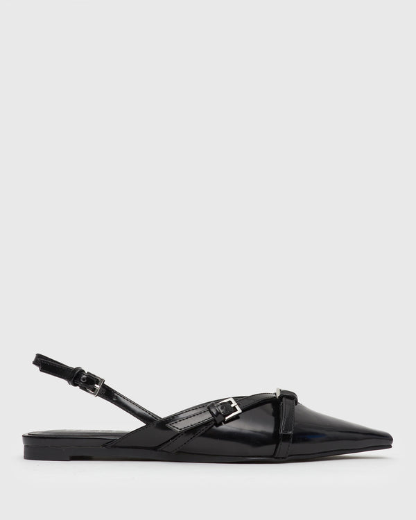 betts ANYA Slingback Pointed Flat Mules