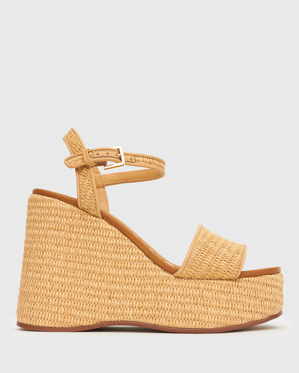 betts FAME Raffia Platform Wedges