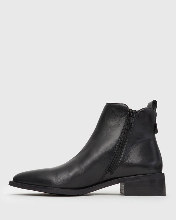 Betts FAYE Leather Pointed Ankle Boots