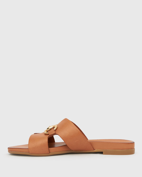 Betts FOXY Buckle Leather Slide Sandals