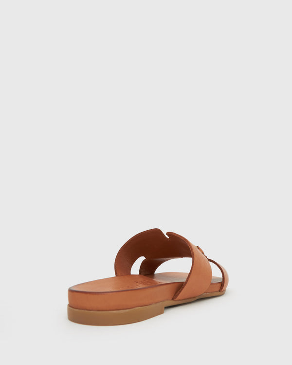 Betts FOXY Buckle Leather Slide Sandals