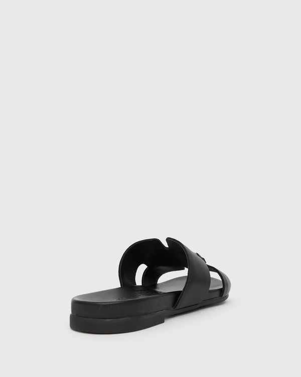 Betts FOXY Buckle Leather Slide Sandals