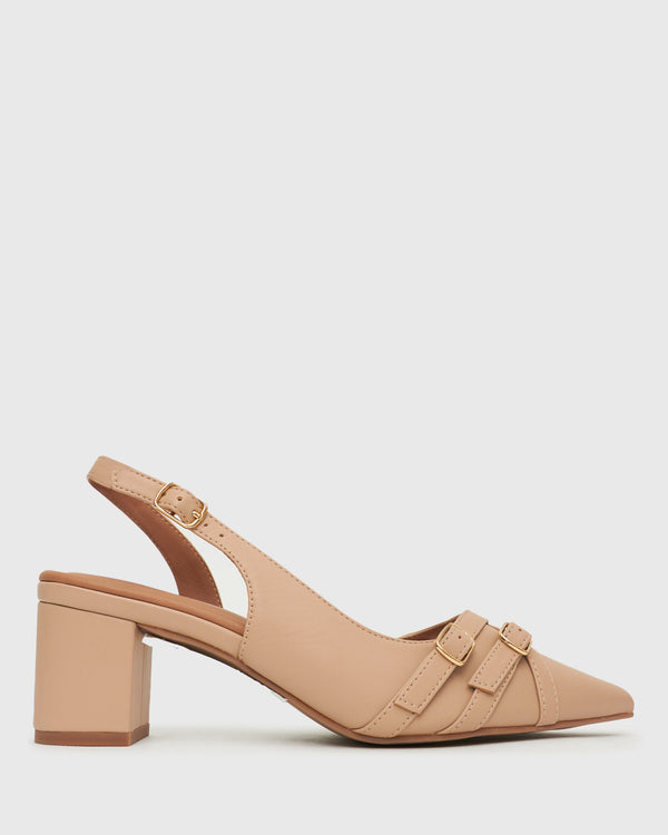 betts GEMMA Buckle Strap Pointed Pumps