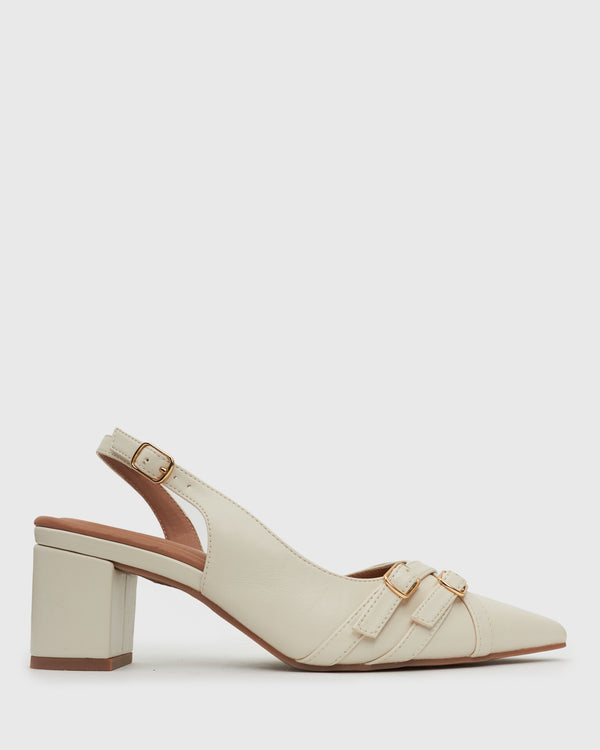 betts GEMMA Buckle Strap Pointed Pumps