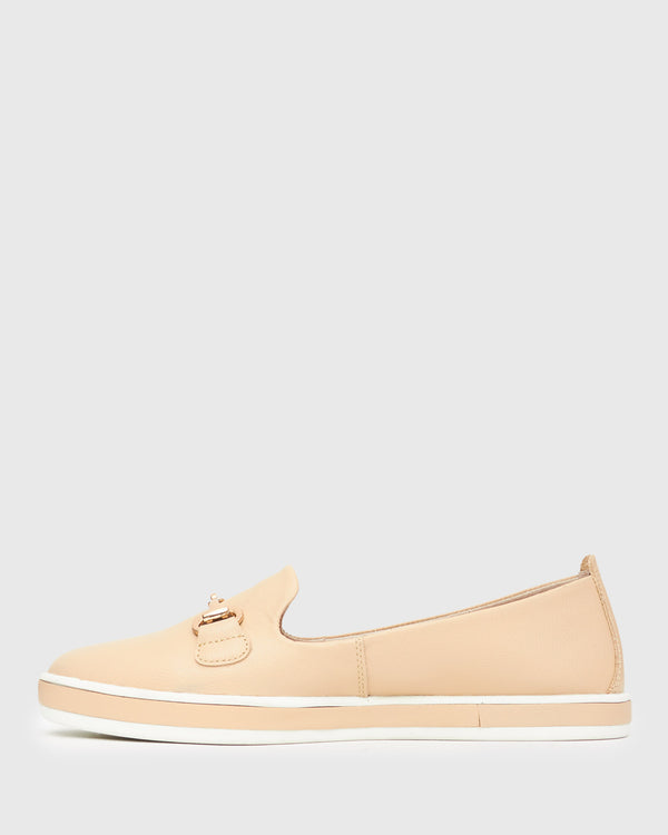 Betts GEORGINA Gold Trim Leather Loafers