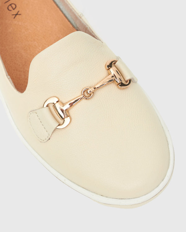 Betts GEORGINA Gold Trim Leather Loafers