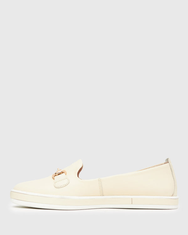 Betts GEORGINA Gold Trim Leather Loafers