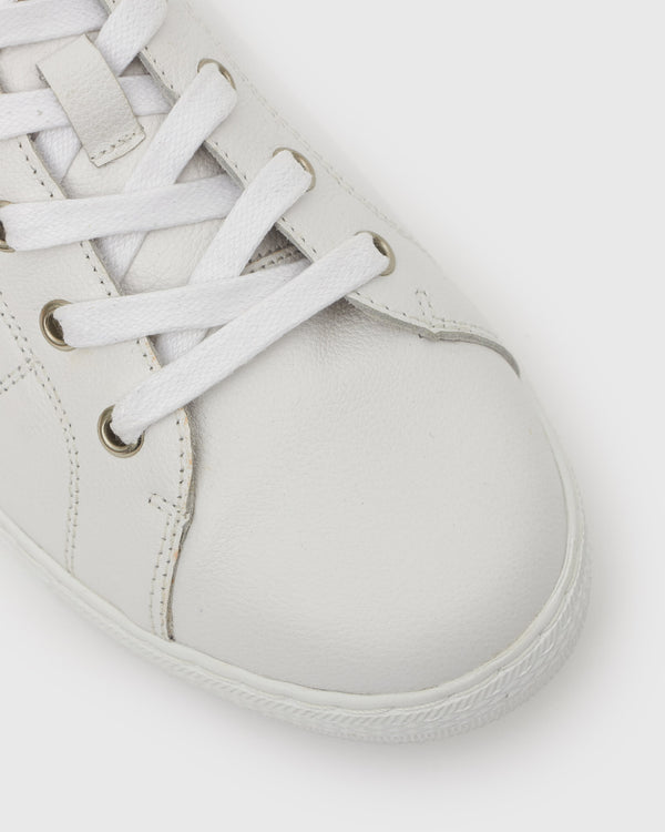 Betts HARPER Side Zip Leather Sneakers