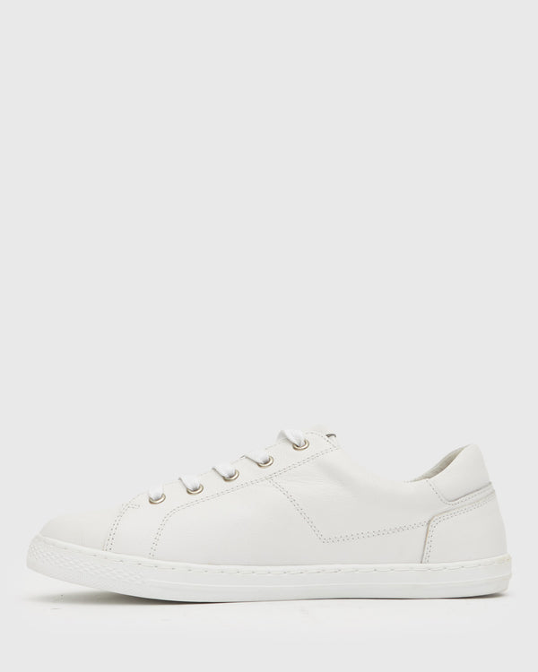 Betts HARPER Side Zip Leather Sneakers
