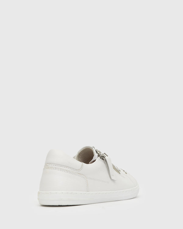 Betts HARPER Side Zip Leather Sneakers