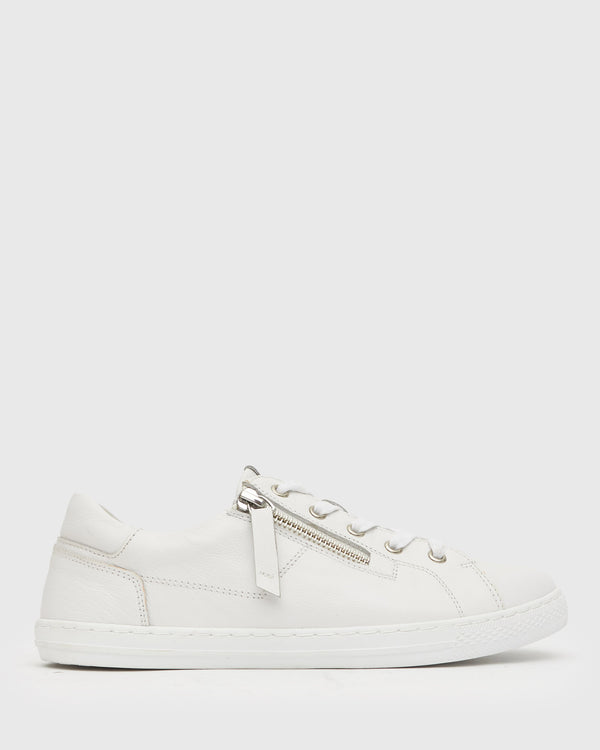 betts HARPER Side Zip Leather Sneakers
