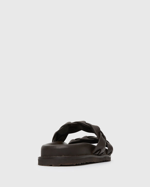 Betts HAVANA Leather Braided Slides