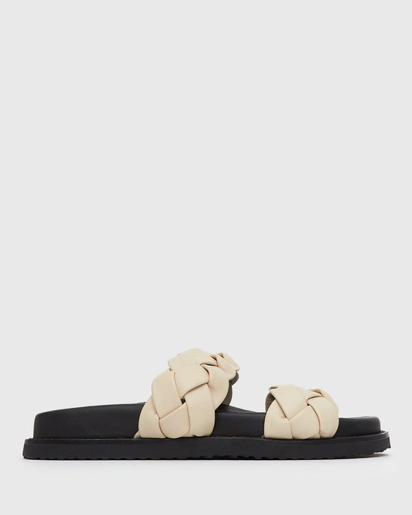 betts HAVANA Leather Braided Slides