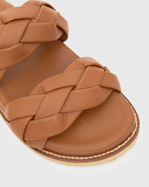 Betts HAVANA Leather Braided Slides