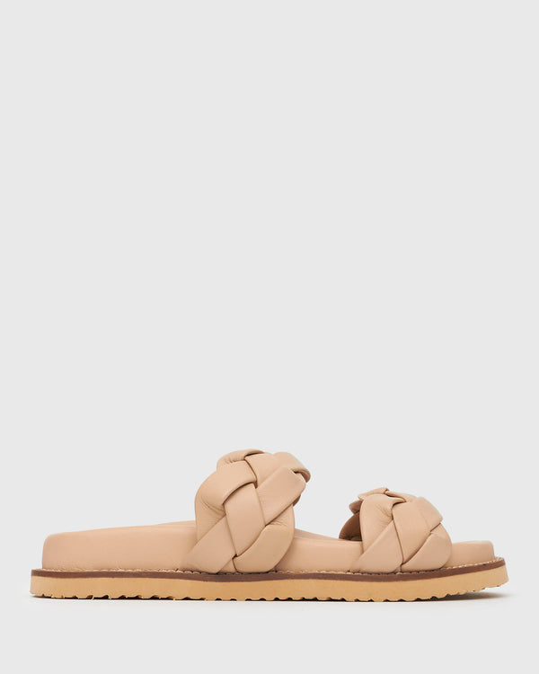 betts HAVANA Leather Braided Slides