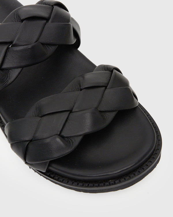 Betts HAVANA Leather Braided Slides