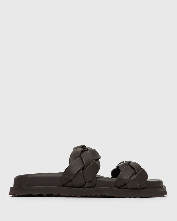 betts HAVANA Leather Braided Slides