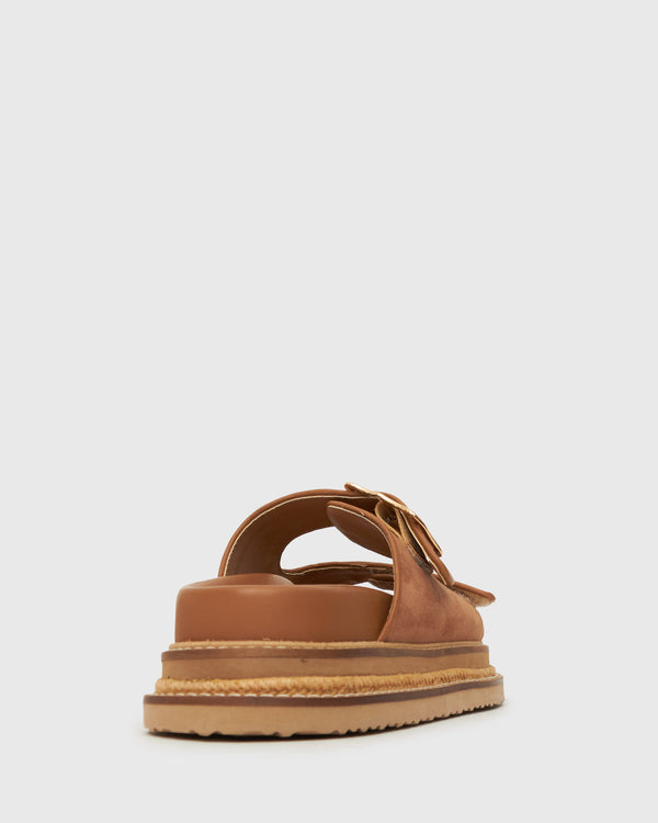 Betts HAZE Leather Buckle Flatform Slides