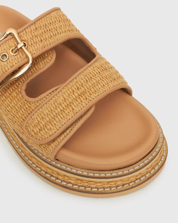 Betts HAZE Leather Buckle Flatform Slides