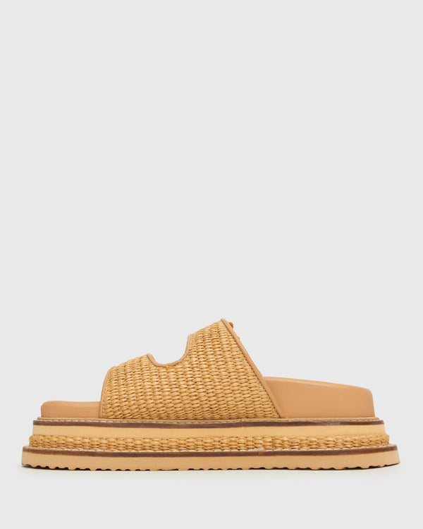 Betts HAZE Leather Buckle Flatform Slides