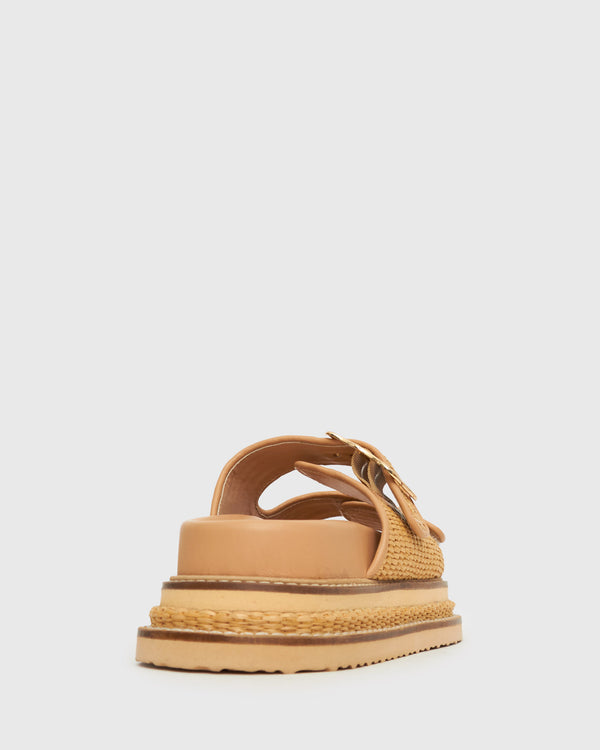 Betts HAZE Leather Buckle Flatform Slides