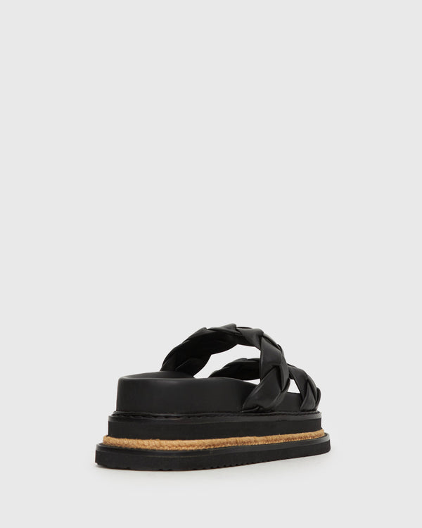Betts HEIDI Braided Leather Flatform Slides